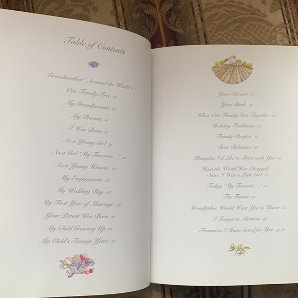 Vintage new grandparent memory book for your newborn heirloom - Picture 6 of 9